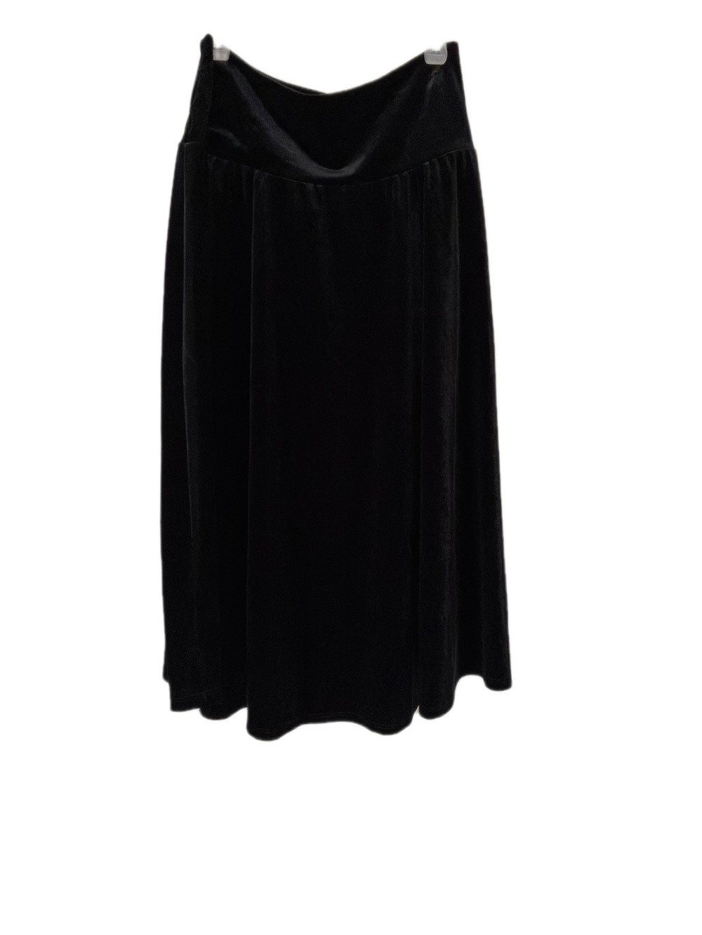 Y2K Black Velvet Vintage I.N. Studio Midi Skirt Witchy Whimsigoth 90s grunge